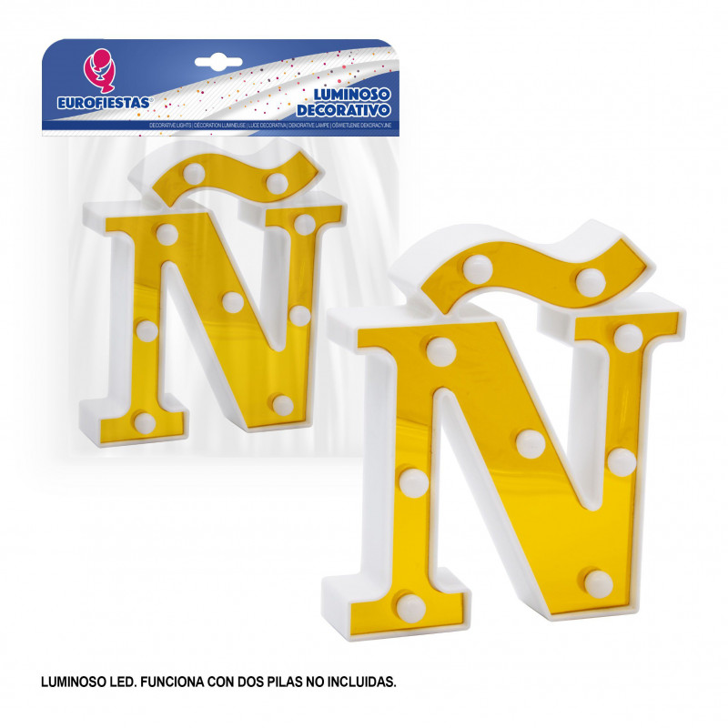 Lettre LED 16cm or ñ