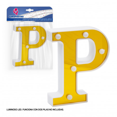 Lettre LED 16cm or p