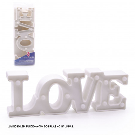 Figurine LED amour blanc