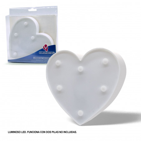 Figurine LED coeur blanc