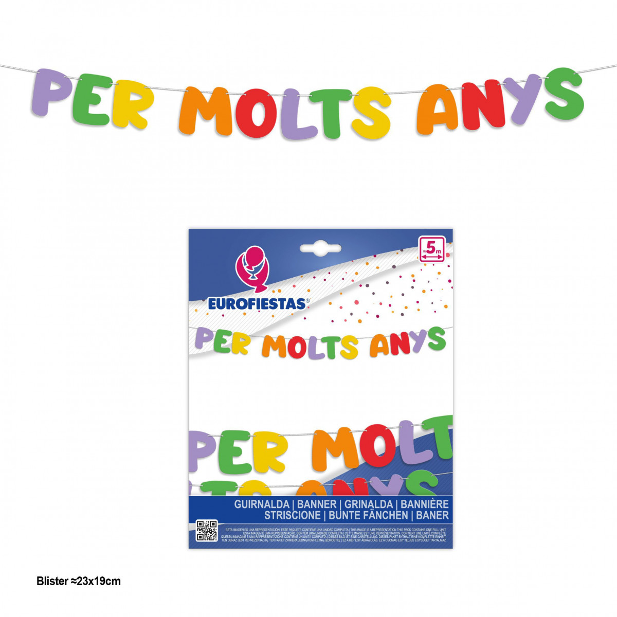 Guirlande lettres pour de nombreuses années couleurs