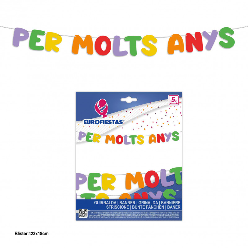 Guirlande lettres pour de nombreuses années couleurs