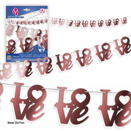 Guirlande lettres love or rose