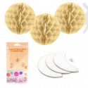 Boule abeille 3u.20cm beige