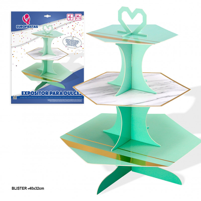Exposant de bonbons polygonal vert pastel