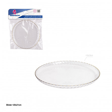 Petit plateau rond en plastique de 19 cm