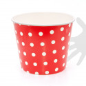Cubo à popcorn à pois
