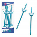 Pailles couronne bleue