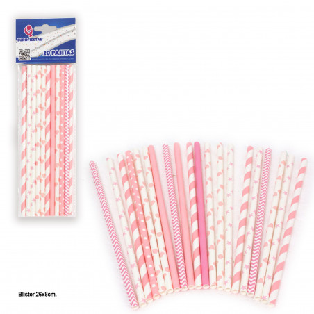 Pailles 20 roses