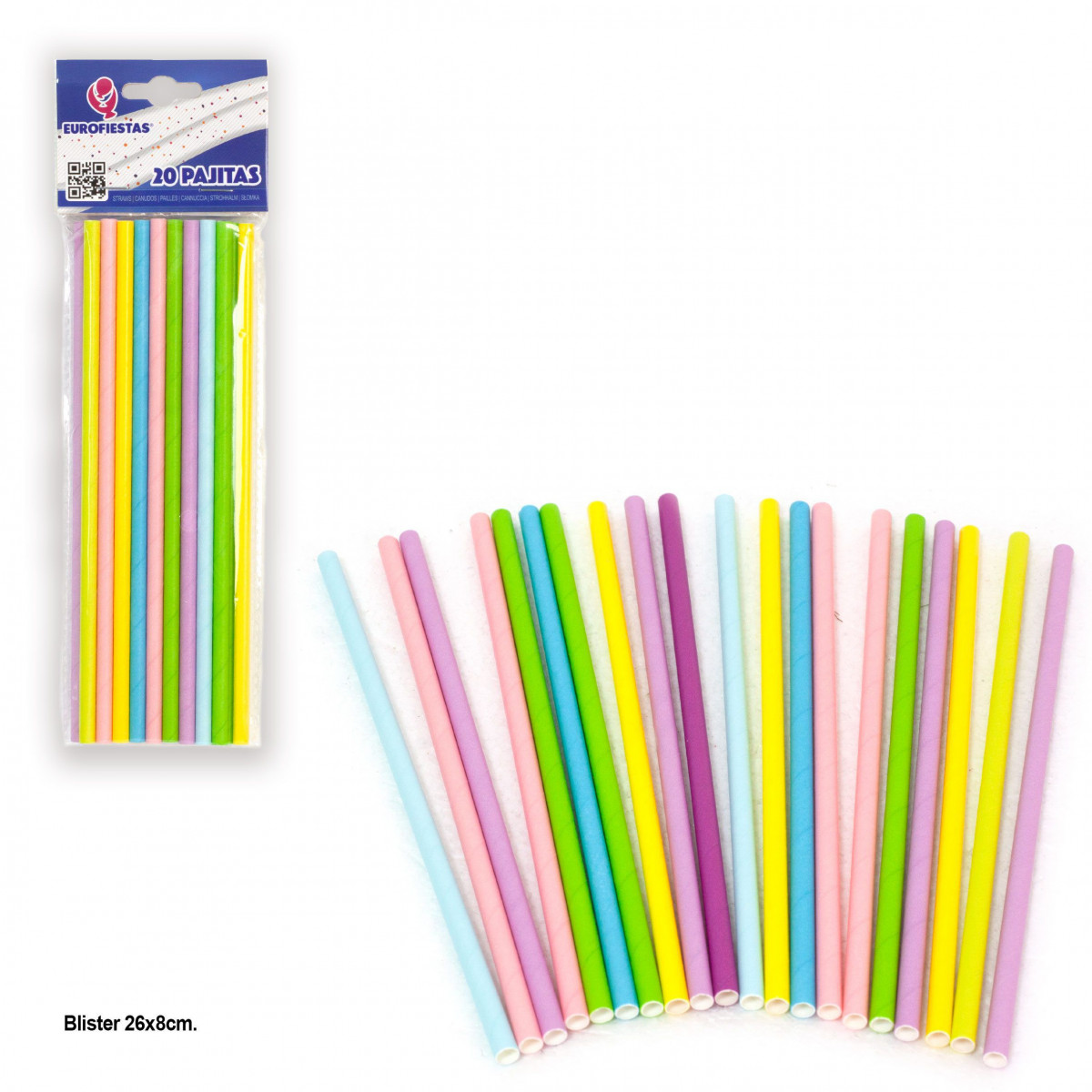Pailles 20 couleurs