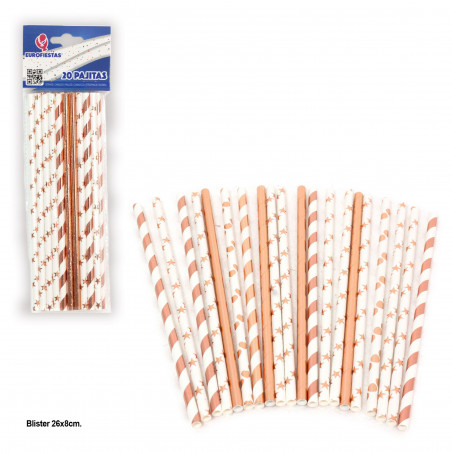 Pailles 20 or rose