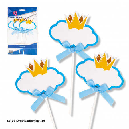 Couronnes bleues surmontant les nuages