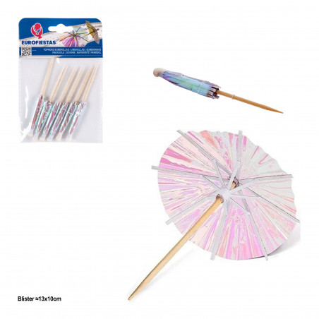 Topper parapluie transparent 6pcs
