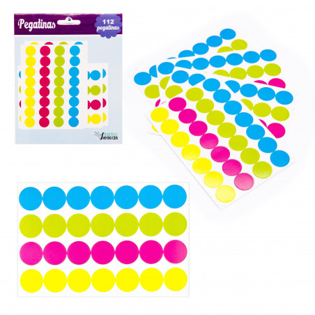 Autocollants circulaires 112 chevilles.