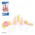 Topper château voiture et princesse 3pcs