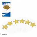 Garniture étoiles paillettes dorées 6pcs