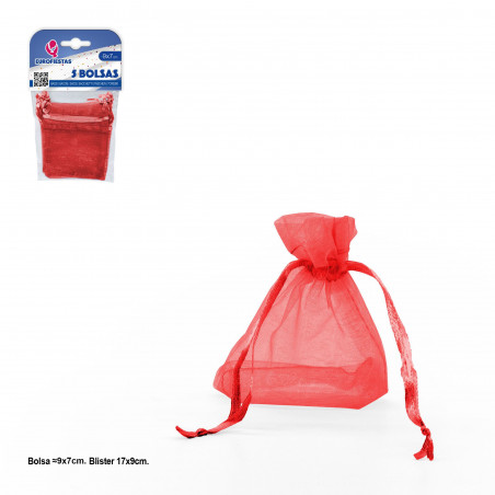Sac polyester 5 90x70mm rouge