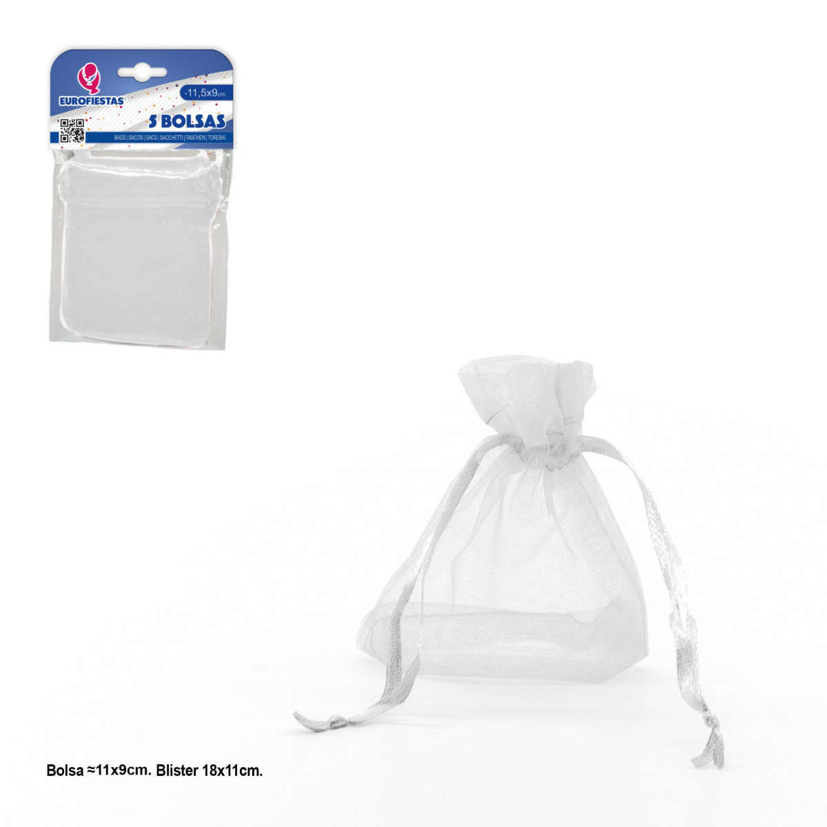 Sac polyester 5 115x90mm blanc