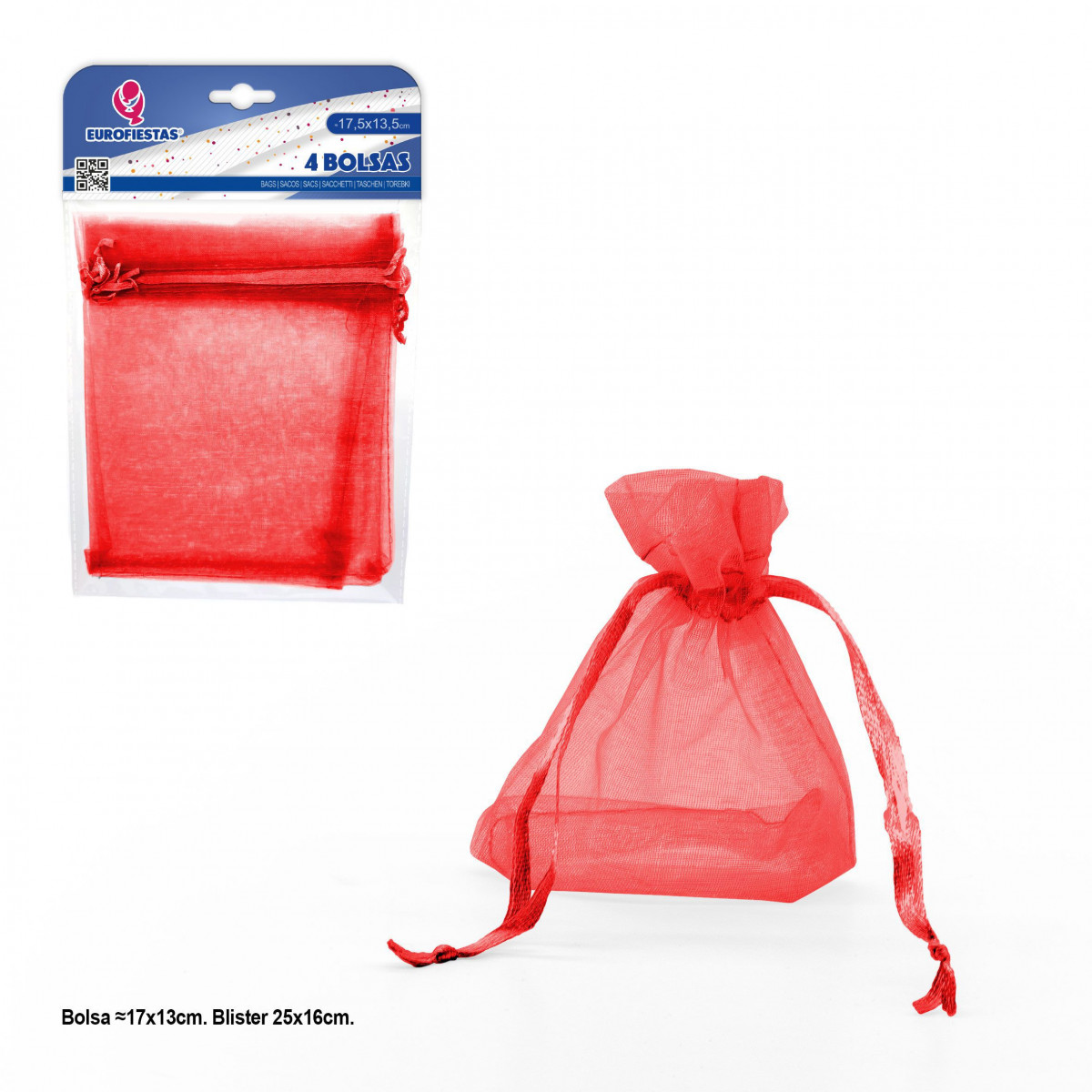 Sac polyester 4 175x135mm rouge