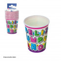 Vase collection rayures couleurs joyeux anniversaire