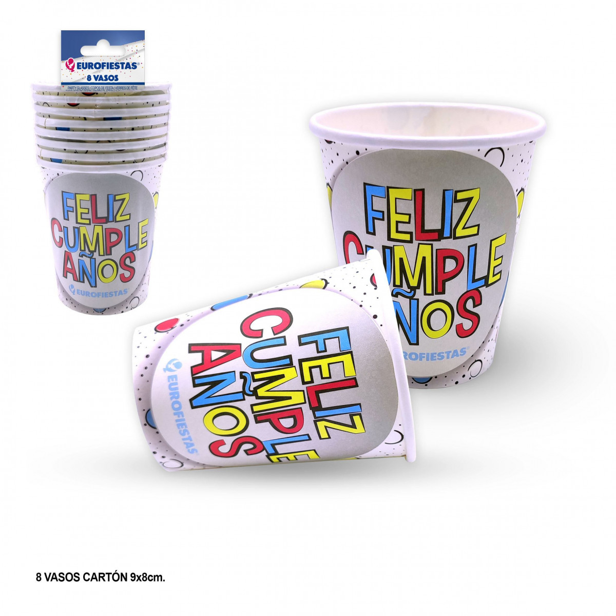 Vase collection pois couleurs joyeux anniversaire