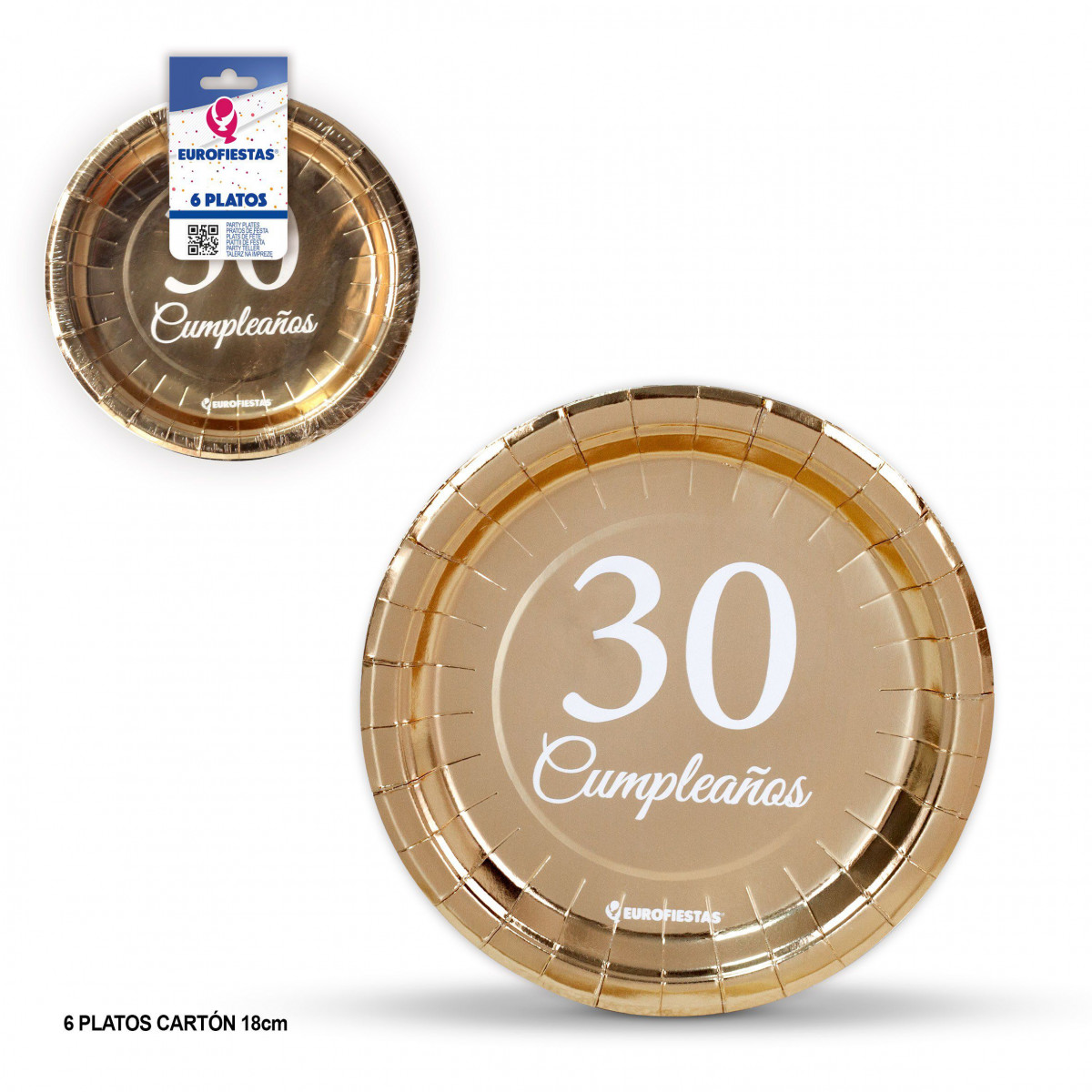 Assiette 18cm collection or 30ème anniversaire