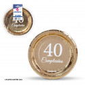 Assiette 18cm collection or 40ème anniversaire