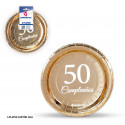 Assiette 18cm collection or 50ème anniversaire