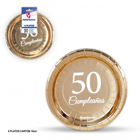 Assiette 18cm collection or 50ème anniversaire