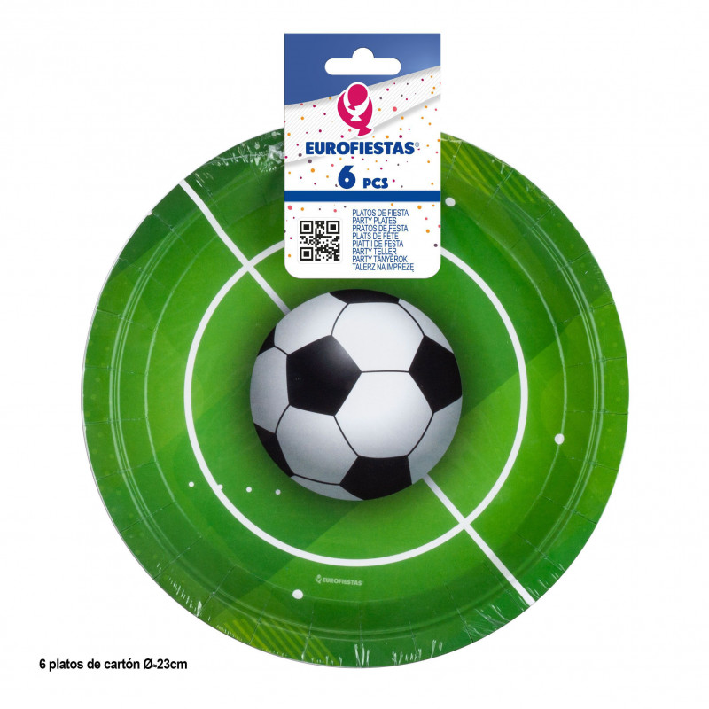 Assiettes en Carton de Football Pack de 6 pour Fêtes Thématiques et Anniversaires