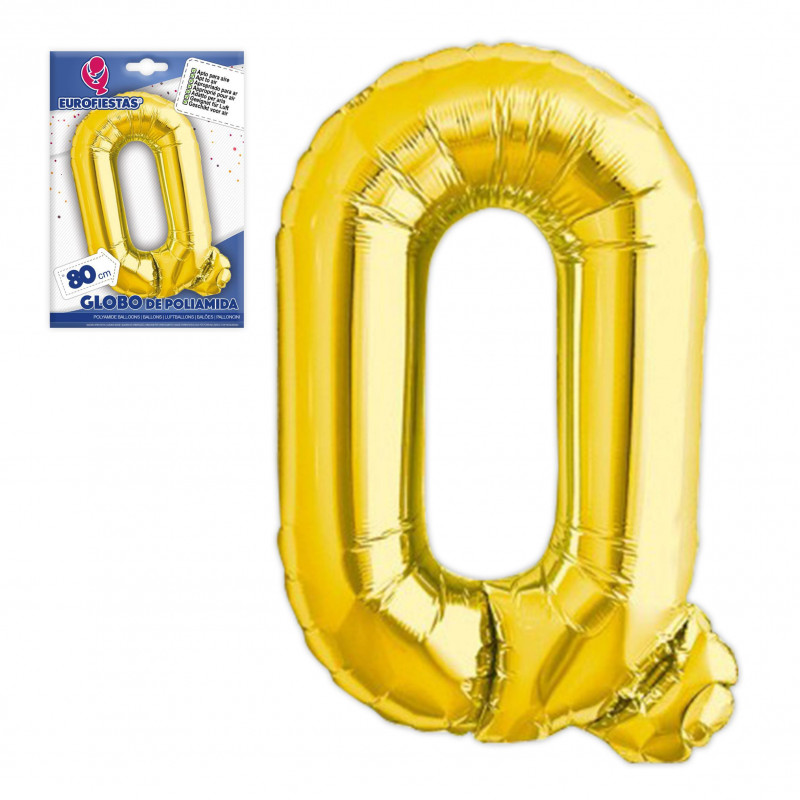 Ballon foil lettre q hauteur 80 cm.