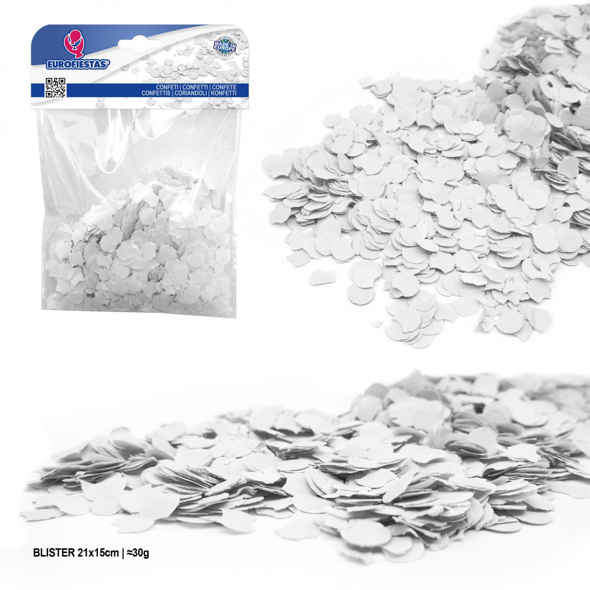 Confettis blister 30g blanc