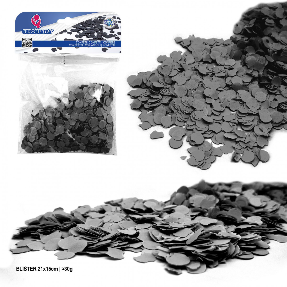 Blister de confettis 30gr noir