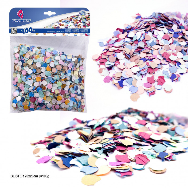 Confetti blister 100g arc-en-ciel