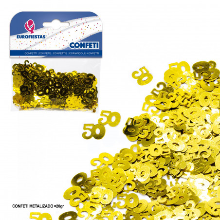 Confettis scintillants 50 or