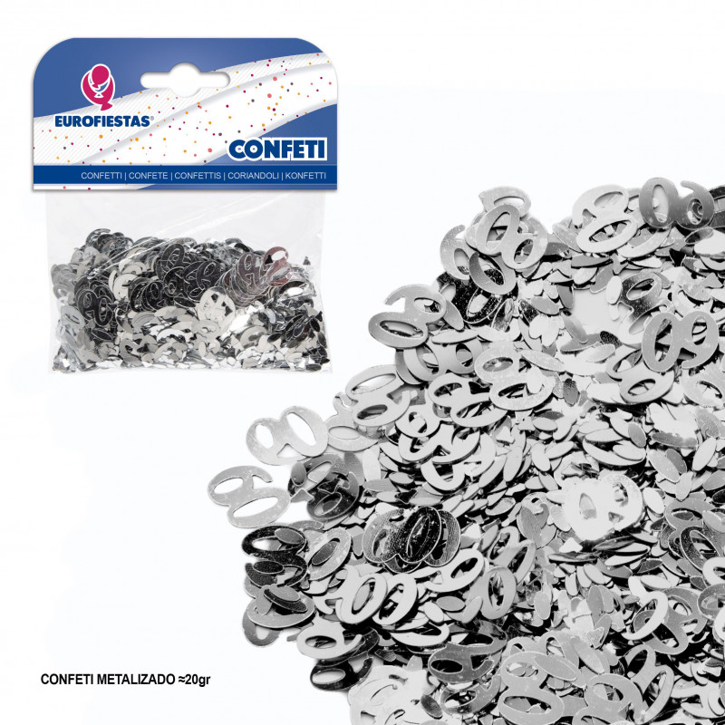 Confettis scintillants 60 argent