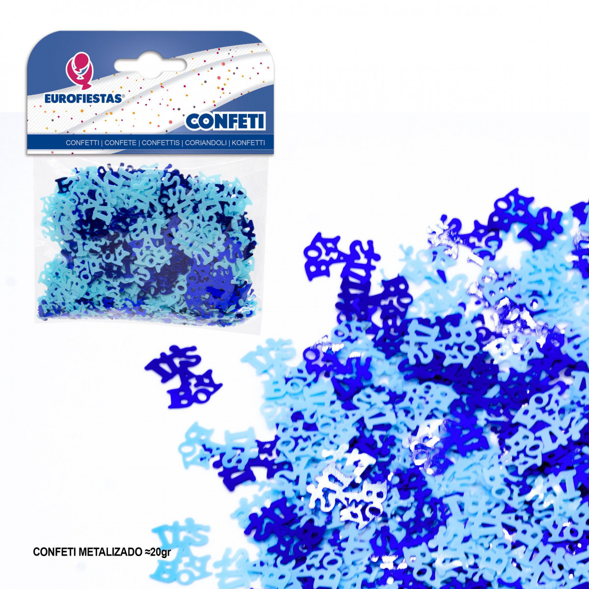 Confettis scintillants c'est un garçon bleu