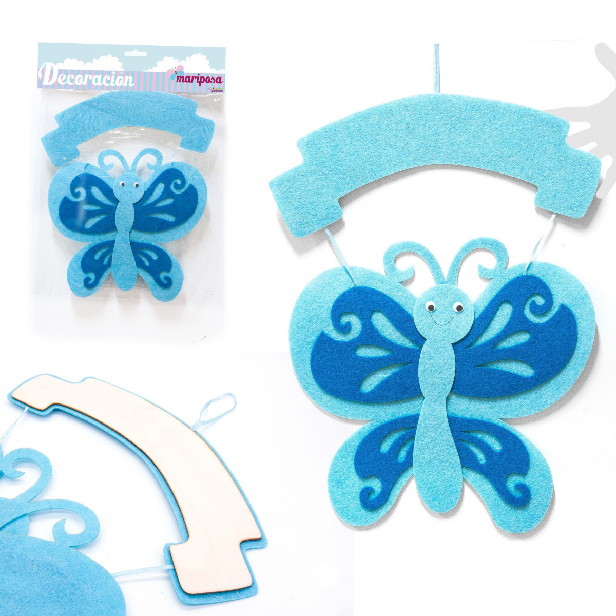Décoration papillon bleu
