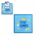 Serviette collection joyeux anniversaire bleue