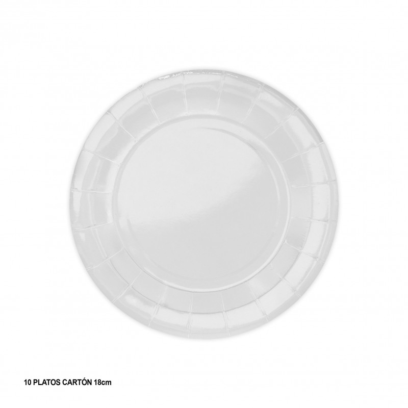 Assiettes 18cm 10 blanches