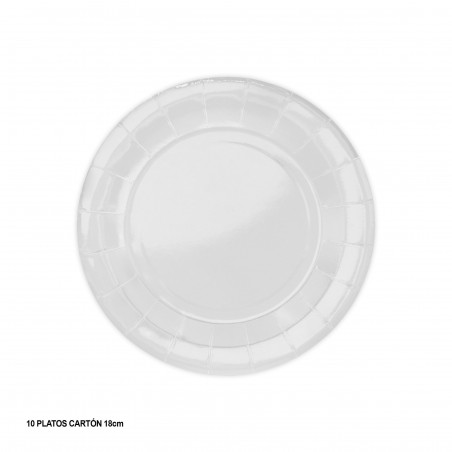 Assiettes 18cm 10 blanches
