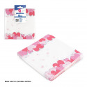Serviette 12 pcs col coeurs rose amour