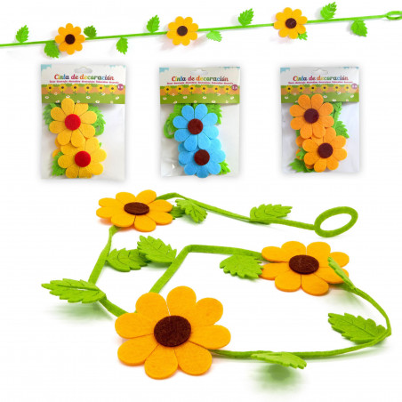 Ruban décoratif tournesol 1m