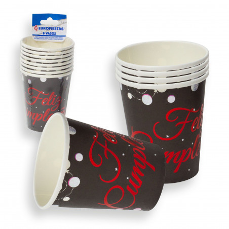 Verre collection noir rose
