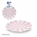 Assiette gâteau soleil 18cm rose