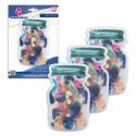 Sac zip 3pcs pot feuilles bleu med