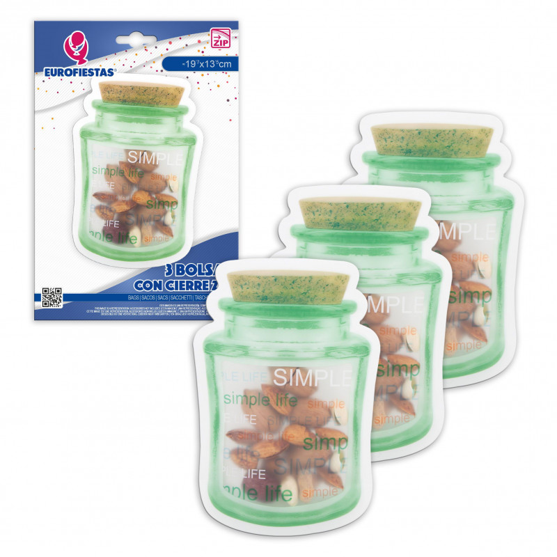 Sac zip 3pcs bouteille avec liège med