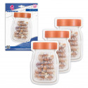 Sac zip 3pcs pot avec lettres med