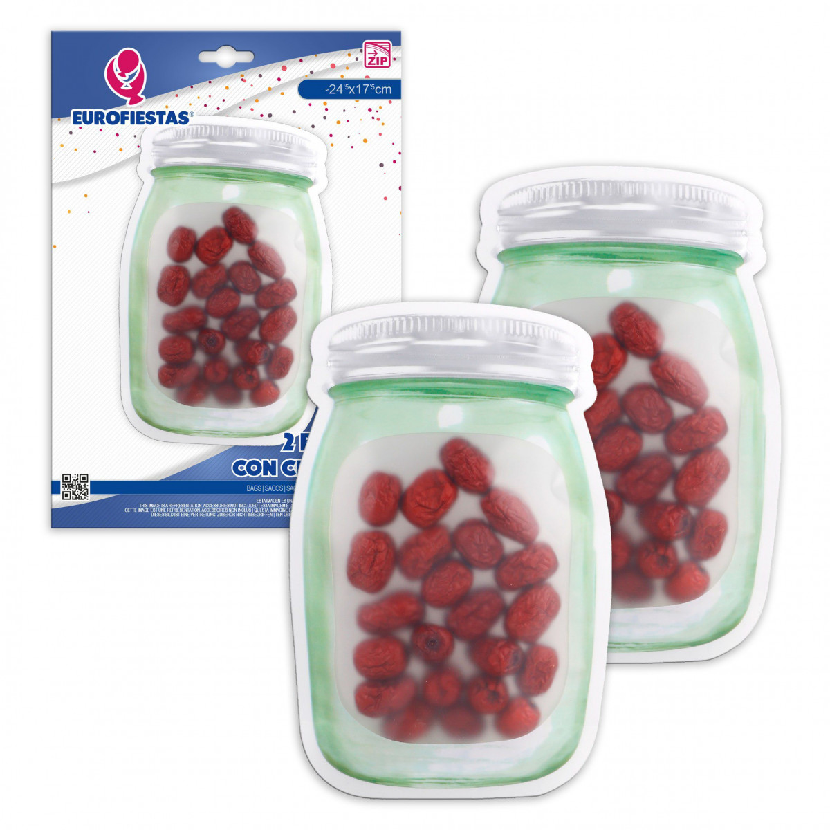 Sac zip 2pcs gr fil pot