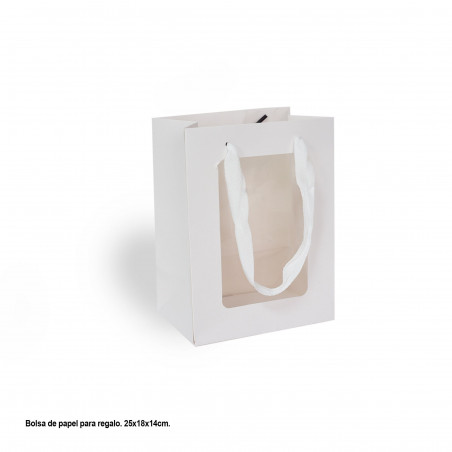 sac blanc moyen avec couvercle transparent